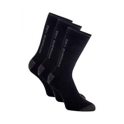 Pack of three black sport socks